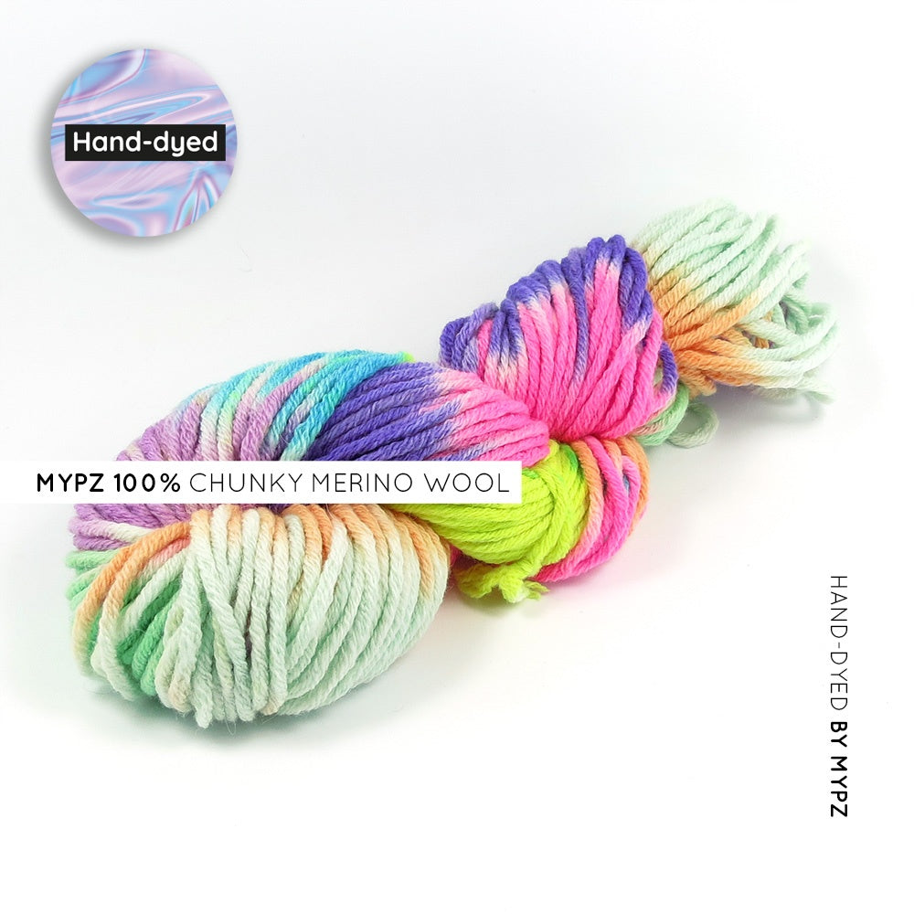 MYPZ HAND-DYED 100% CHUNKY MERINO WOOL – Rainbow