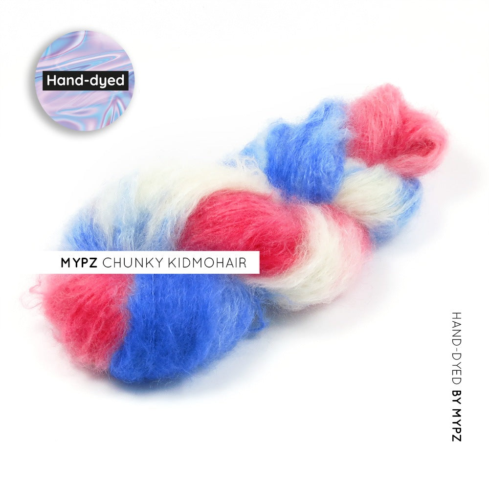 MYPZ chunky kidmohair dutch Flag, french flag hand dyed