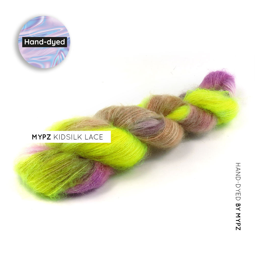 MYPZ hand-dyed kidsilk Lace Juicy