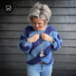 MYPZ Light mohair pullover Blue diagonal