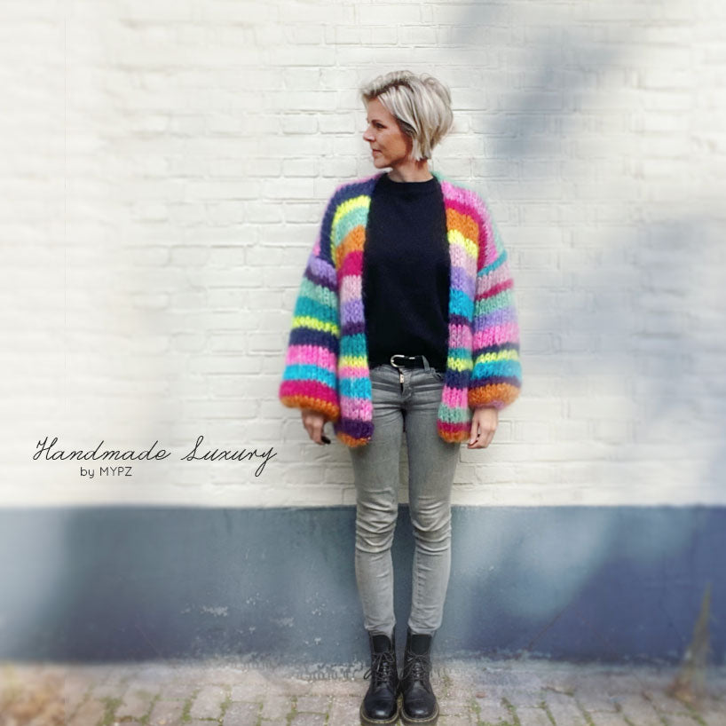 MYPZ chunky mohair rainbow cardigan No15