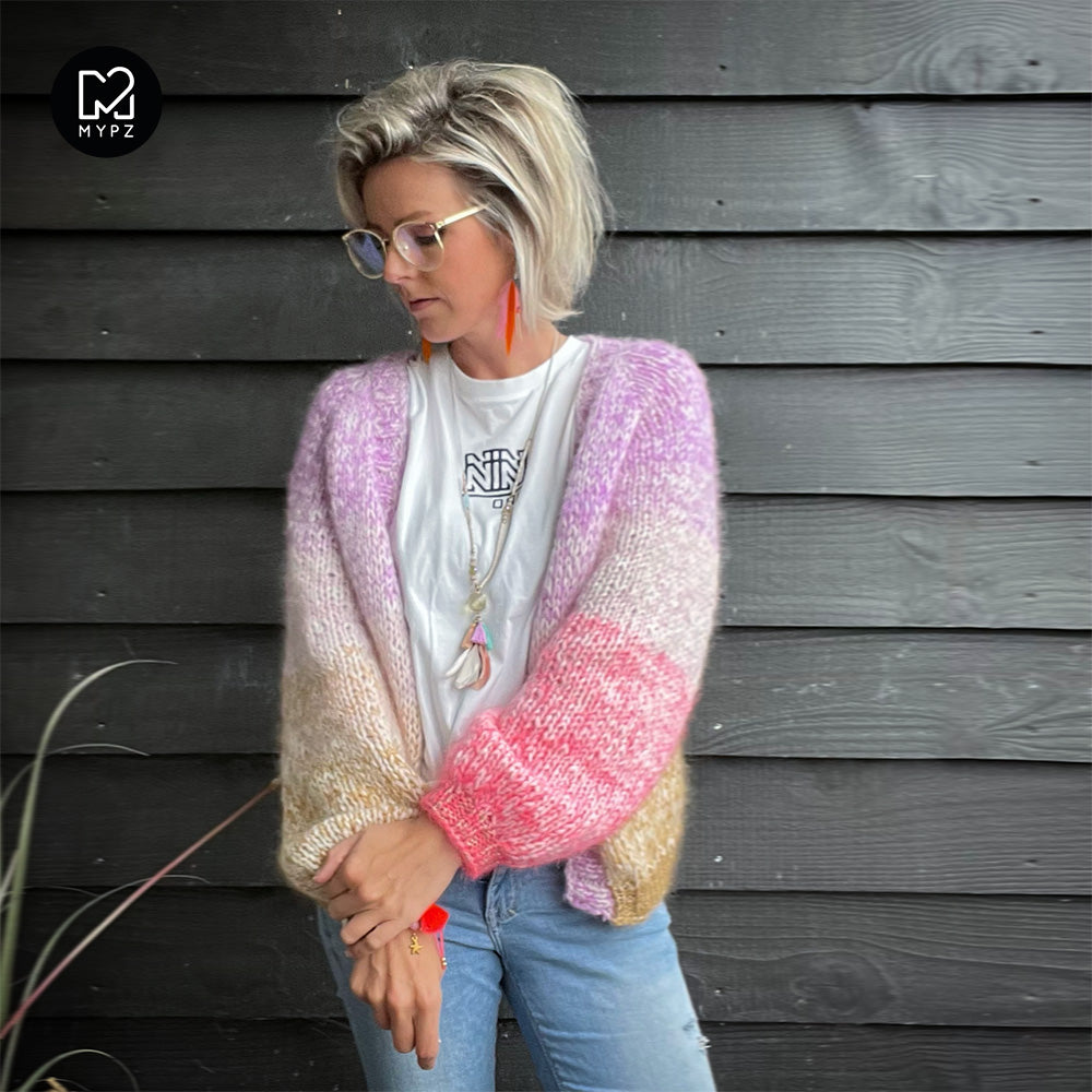 Knitting Kit – MYPZ top-down cardigan Fleecy No.9 (ENG-NL)